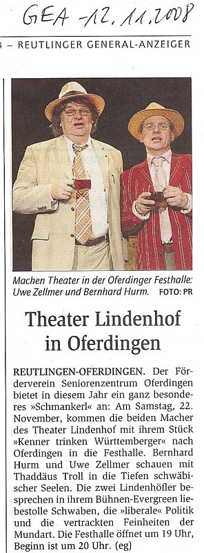 GEA - Reutlinger Generalanzeiger - Ausgabe 12.11.2008
