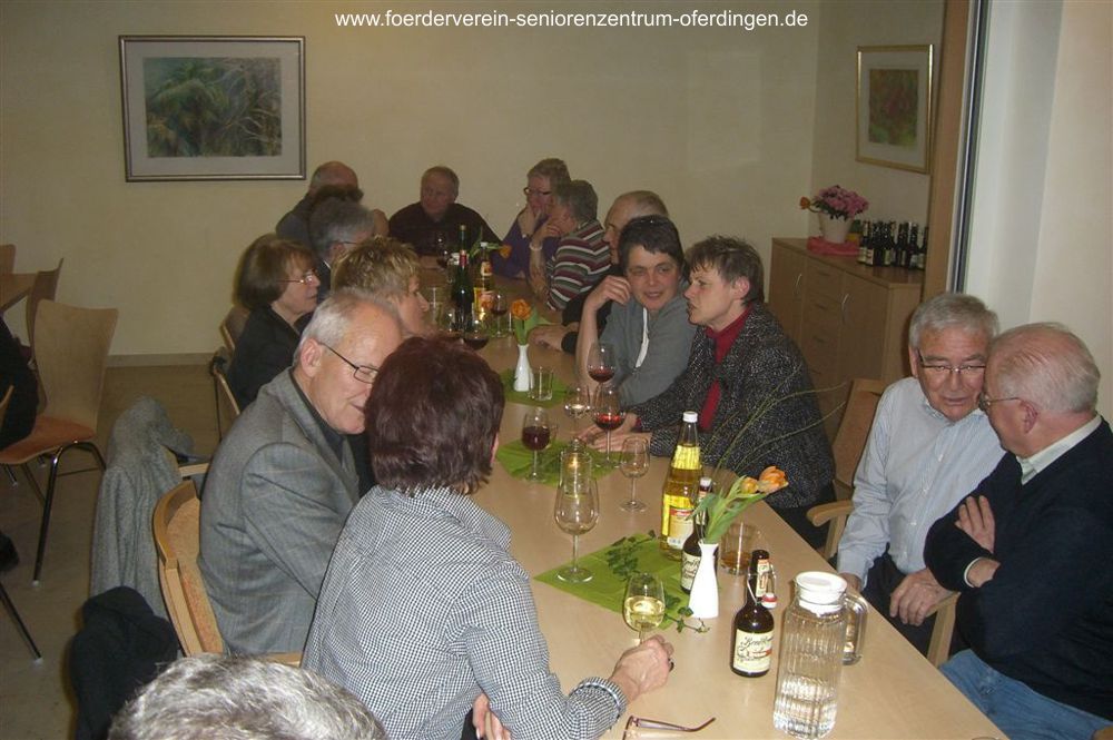 Dankeschön-Abend für die ehrenamtlichen Helfer des Fördervereins Seniorenzentrum Oferdingen e.V. am 16.02.2011